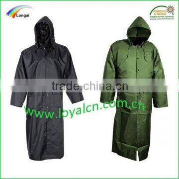 waterproof long men pattern raincoat hooded