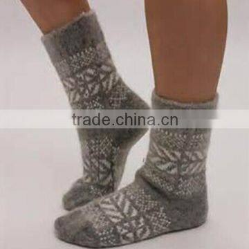 Hand knitted wool socks