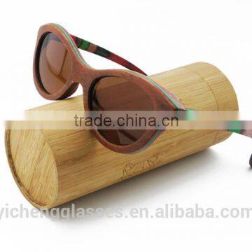 wholesale handmade carving wood sunglasses skateboard fashion eyewear