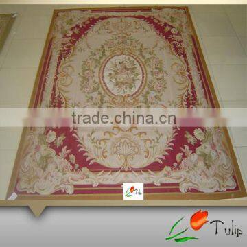 Luxury Aubusson Handmade Wool Rug For Hotel, Home, Villa Use