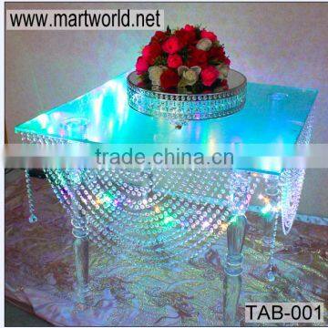 Acrylic table with LED Light,crystal acrylic table for wedding cake stands,acrylic wedding table decoration (TAB-001)                        
                                                Quality Choice