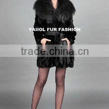 black mink fur coat