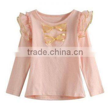 Cotton Stripes Hot Sale Kids Shirts Lovely Girls T Shirts Vertical Stripes Long Sleeves t Shirt Kids photo-6