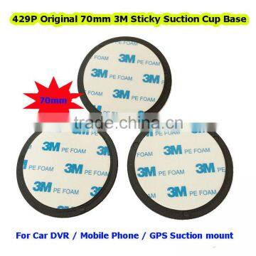 High Quality Car Camera Mobile Phone GPS Window Suction Cup Mount 429P 70mm 3m Sticky Gel Disc Dashboard Holder Base