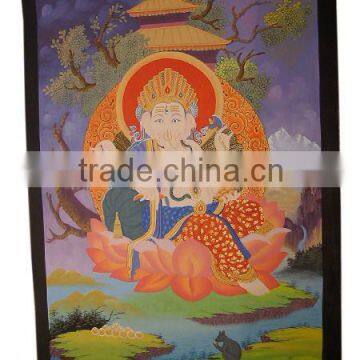 Ganesha Thangka Painting(Newari Art)