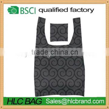 Easy carringrolling polyester shopping foldable shopping bag with PIECES design