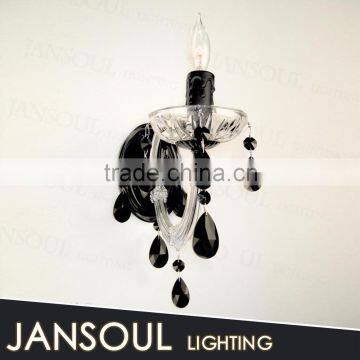 hotel vintage small black wall lamps crystal led wall lamp