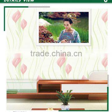 stocklot foaming non woven wallpaper, neat floral wall covering for dressing room , imported wall decal designs