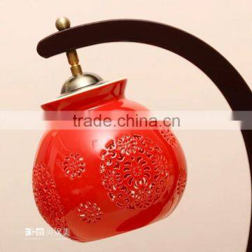 Wholesale Red High Quality Ceramic Table Lamp for Home Deco