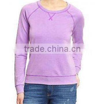 Factory Price Wholesale Women Plain Hoodies Crew Neck Hoodies Sweatshirt