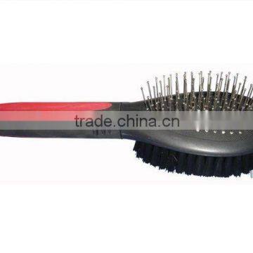 black and red pet double sided brush