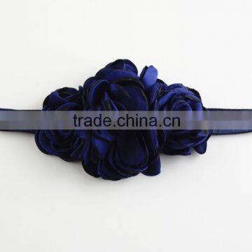 Latest Burned Satin Flower Headband For Kids,Top Stretch Headband For Girls Quality Choice photo-6