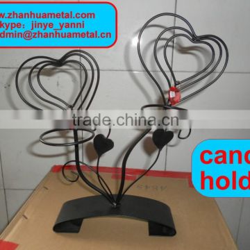 decorative metal heart design candle holder