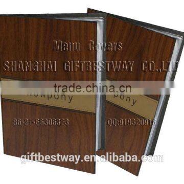 Restaurant Menu Covers Wood