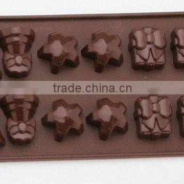 X'mas Gift Shape Silicone Chocolate Mold