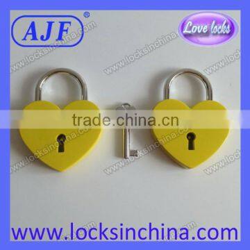 New design Peach heart lock with key open,Nice as Wedding gift