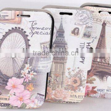 British style leather case cover for samsung galaxy s4