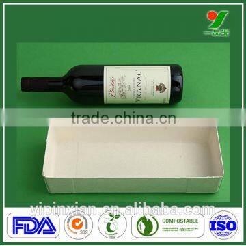 Nontoxic compostable eco-friendly sugarcane fiberwine boxes packaging