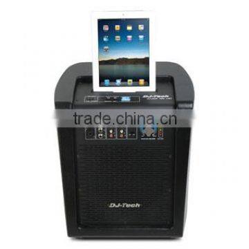 DJ-Tech Portable Trolley Speaker Connectivity Record Output Sound System Speaker