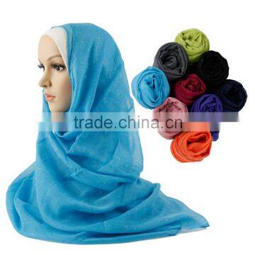 Fashion glittery hijab tudung Muslim scarf