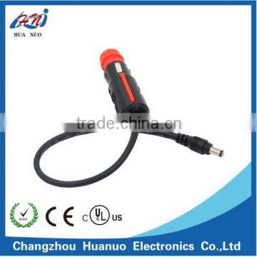 Car cigarette lighter plug,car charger to DC5.5*2.1 with cable