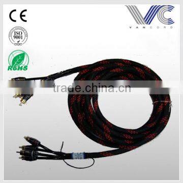 male to male 3R to 3R Golden plated RCA Cable China Manufacturer