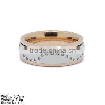 RZH-1565 Chinese Silver Jewelry Ring with CZ Stone And Wave Droplet Pattern Rotating Ring