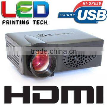 1500 Lumens LED Projector Mini Pico portable proyector Support 1920*1080 Projector TV,AV,VGA,USB & SD HDMI Projector Wholesale