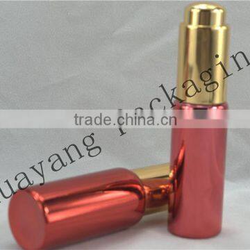 red hot stamping glass bottle metal glass bottle with pump