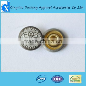 Fashion zinc alloy rivets for garment