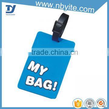 factory wholesale promotional gift custom soft pvc luggage tag/buggage tag