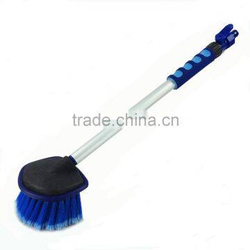 Car wash brush with long handle, car wheel soft bristle car wash brush