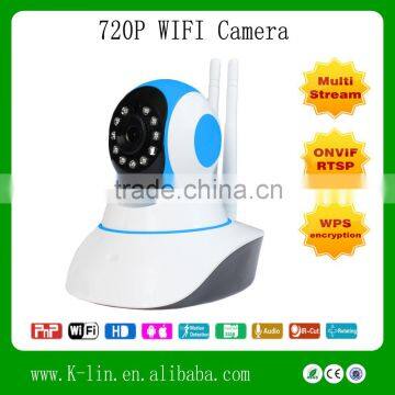 H.264 Onvif,1.0MP 1280*720P, PTZ,WIFI,32GB TF Card,Two-way Audio Night vision Home Wireless IP Camera