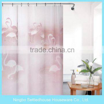 Beautiful swan Printed various colors Design Bathroom PEVA Shower Curtain