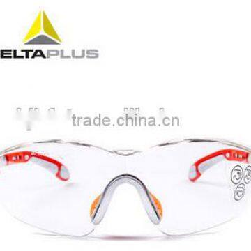 Deltaplus clear polycarbonate single lens adjustable & tilting nylon arms safety glasses