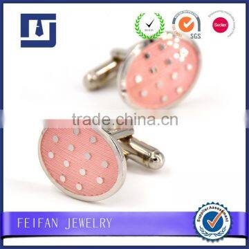 Round Red Enamel Cufflinks Fashion Cufflinks for Men