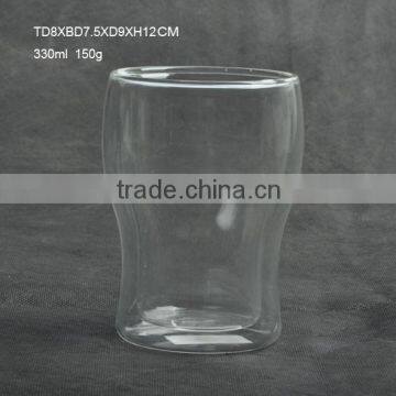 hot sale double wall glass cup