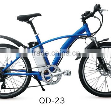 Brushless Hub Motor Man Mountain Blue Electric Bike