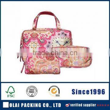 Hot sale new travel pvc train case cosmetic bag factory from china