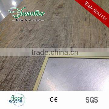 2015 new design waterproof anti bacteria wood looking pvc lvt vinyl flooring click