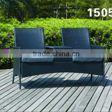 rattan garden double lovers chair