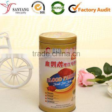 Wholesale Customized Metal Pet Food Box Color Printing Cylinder Tin Gift Case