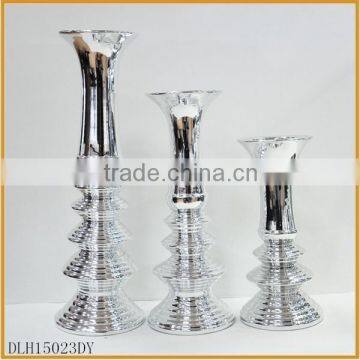 silver ceramic candlestick holders for home decorative