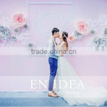 Gaint Artificial Paper Foam Floral Flowers For Wall Decoration Wedding Decoration