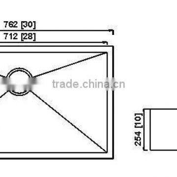 big single stainless steel sink industrial kitchen equipment