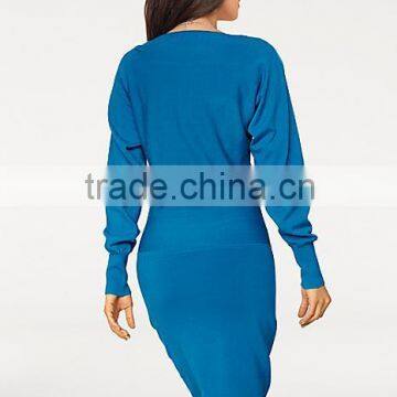 2016 New Design Fashion for Hot Sale Soft Knit Dress Elegent Women photo-3