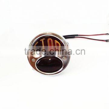 Motorcylce Vintage Retor "Stop" Tail Light Brake Lamp For Harley, Chopper, Bobber photo-2