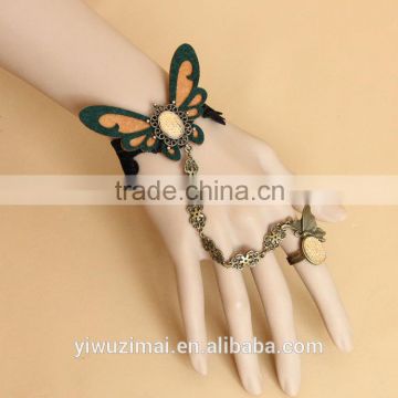 Europe and the United States fashion butterfly bracelet with ring chain diy accessories wholesale