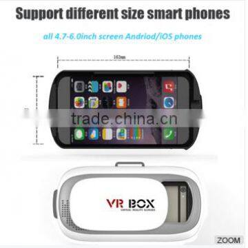 Hot Selling Adjust Real Virtual Google Cardboard Virtual Reality 3D Vr Box Glasses