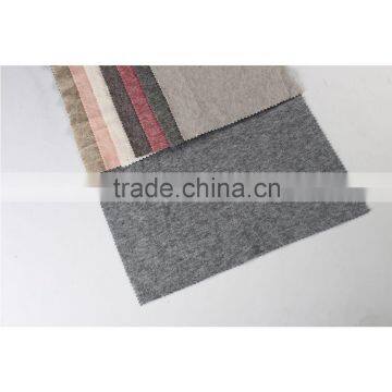 Soft plain dyed polyester rayon nylon brush single jersey knit fabric